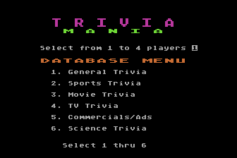 Trivia Mania atari screenshot