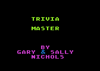 Trivia Master atari screenshot