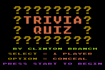 Trivia Quiz atari screenshot