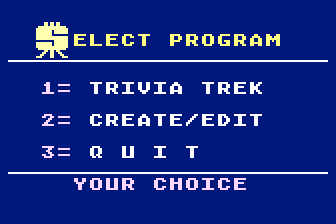 Trivia Trek atari screenshot