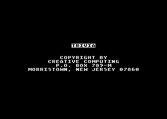 Trivia Unlimited atari screenshot