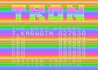 Tron - The Race! atari screenshot