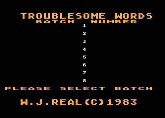 Troublesome Words atari screenshot