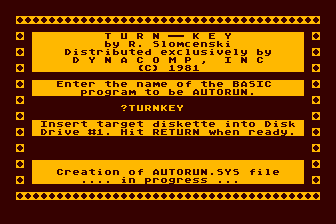 Turnkey and Menu