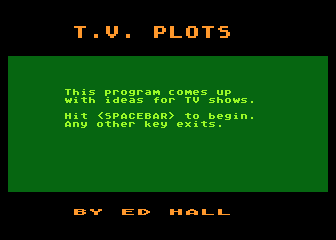 TV Plots atari screenshot