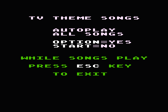 TV Theme Songs atari screenshot