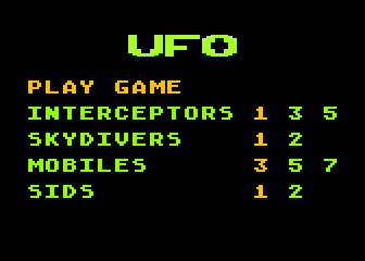 UFO atari screenshot