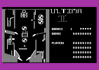 Ultima II Pinball atari screenshot