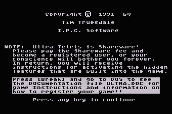 Ultra Tetris atari screenshot
