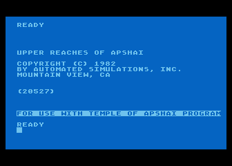 Dunjonquest - Upper Reaches of Apshai atari screenshot
