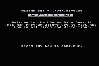 US Map atari screenshot