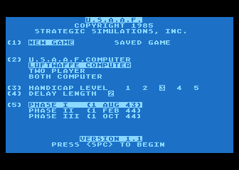 USAAF atari screenshot