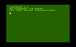 ValFORTH — screenshot 1