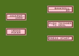 Vegas Poker atari screenshot