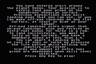 Venus Probe atari screenshot