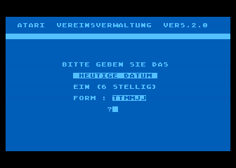 Vereinsverwaltung atari screenshot
