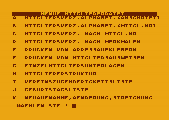 Vereinsverwaltung atari screenshot