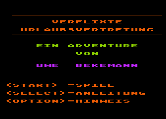 Verflixte Urlaubsvertretung atari screenshot