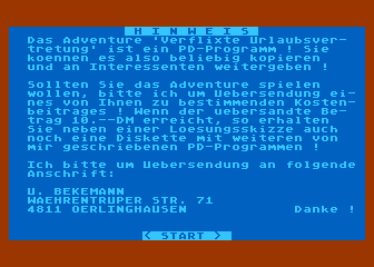 Verflixte Urlaubsvertretung atari screenshot