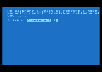 Vesmirna Odysea atari screenshot