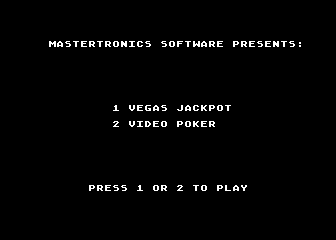 [COMP] Video Poker / Vegas Jackpot atari screenshot