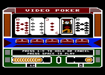 [COMP] Video Poker / Vegas Jackpot atari screenshot