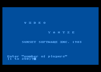 Video Yahtze atari screenshot