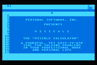 VisiCalc Dealer Demo Disk atari screenshot