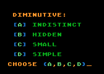 Vocabulary atari screenshot