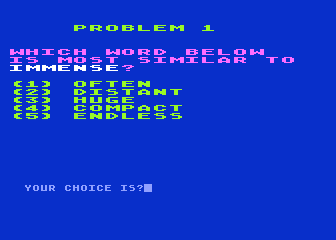 Vocabulary Builder 1 atari screenshot