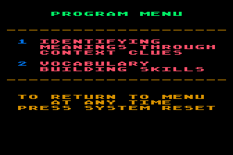 Vocabulary Builders atari screenshot