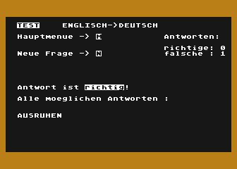 Vokabel-Trainer atari screenshot