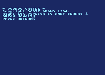 Adventure No.  4 - Voodoo Castle atari screenshot