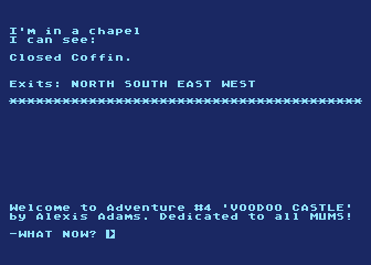 Adventure No.  4 - Voodoo Castle atari screenshot