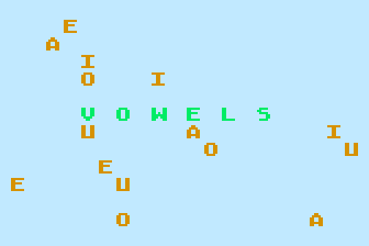 Vowels - A atari screenshot