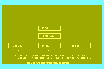 Vowels - A atari screenshot
