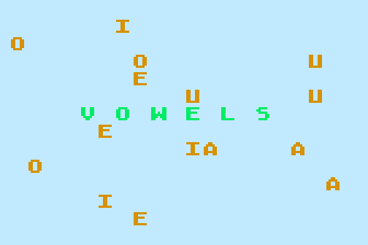 Vowels - E atari screenshot