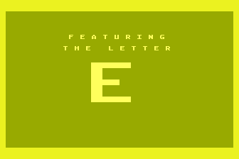 Vowels - E atari screenshot