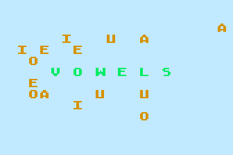 Vowels - I atari screenshot