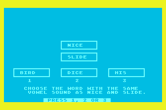 Vowels - I atari screenshot
