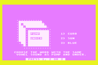 Vowels - U atari screenshot