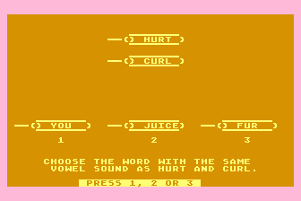 Vowels - U atari screenshot