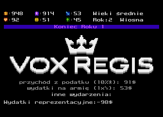 Vox Regis atari screenshot