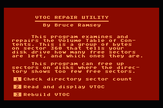 VTOC Repair Utility — screenshot 1