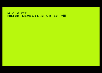 WA Quiz atari screenshot