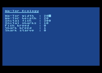 Wa-Tor atari screenshot