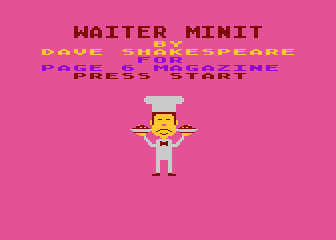 Waiter Minit atari screenshot