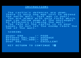 Wall Defence atari screenshot