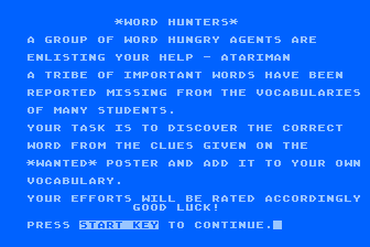 Wanted atari screenshot