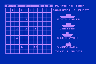 War at Sea atari screenshot
